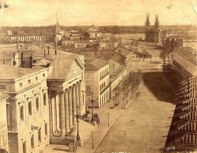 09. Carrera de San Gerónimo y Palacio del Congreso, Clifford. 1853