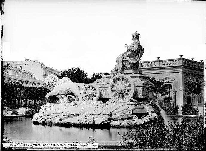 03_008b. Fuente de la Cibeles. Jean Laurent. Hacia 1870