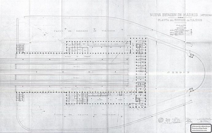 Arqueología Ferroviaria_ Planos de la antigua Estación de Atocha