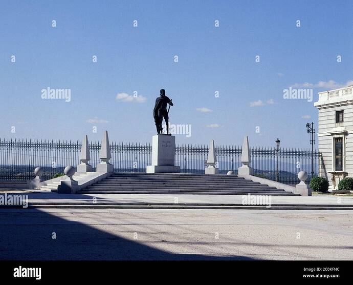 monumento-a-felipe-ii-en-la-plaza-de-la-almudena-todo-xx-foto-anos-70-autor-coullout-valera-federico-ubicacion-palacio-real-exterior-madrid-espana-felipe-ii-de-espana-2c0kfnc