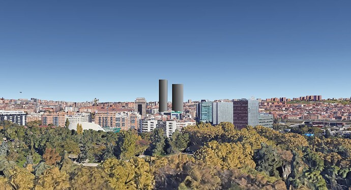 Torres Méndez Álvaro | 27 plantas | 120m | Desde el Parque Enrique Tierno Galván