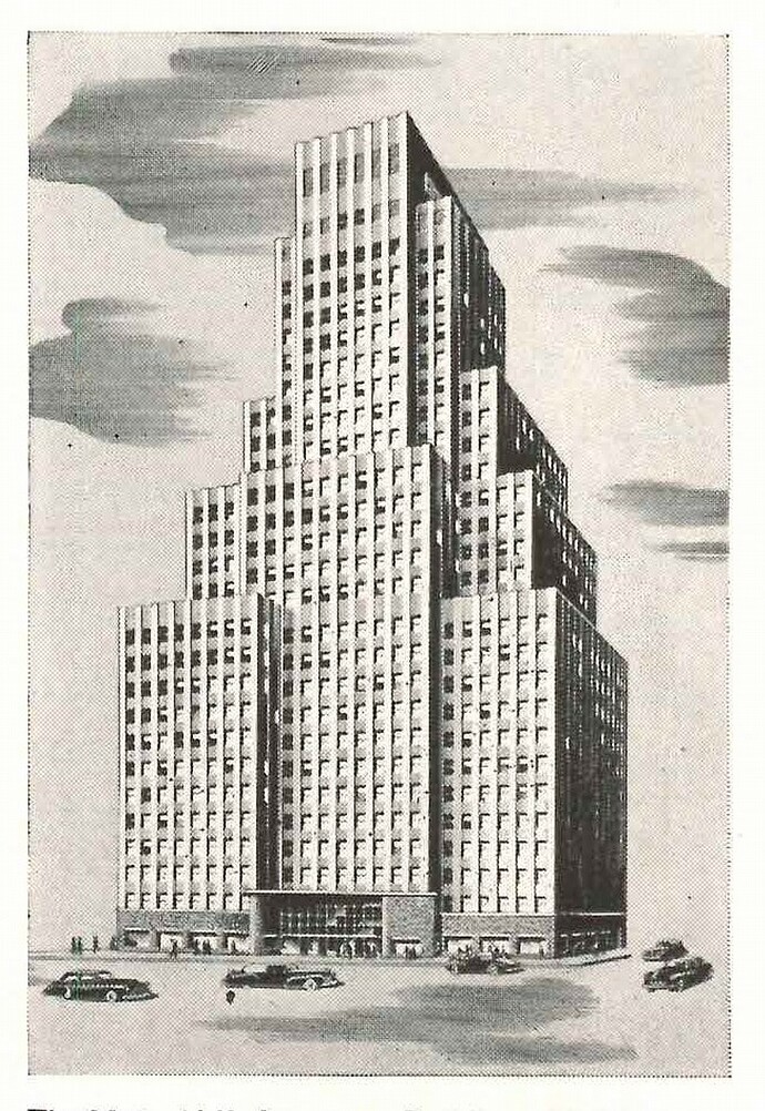 final rendering of mutual of new york building november 1948 (1)