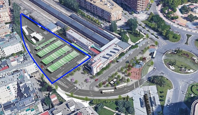 Estación Jaén_Remodelación accesos y aparcamiento_Infografía situación tras actuación