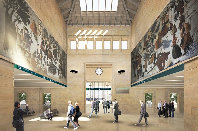 Infografía nueva estacion Ourense_vestíbulo de viajeros_murales históricos_web