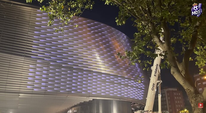 Pruebas iluminación Santiago Bernabéu