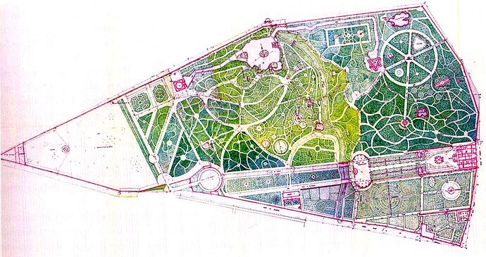 Plano de los Jardines de el Capricho